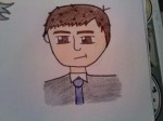 Drawing of Josh with Tie